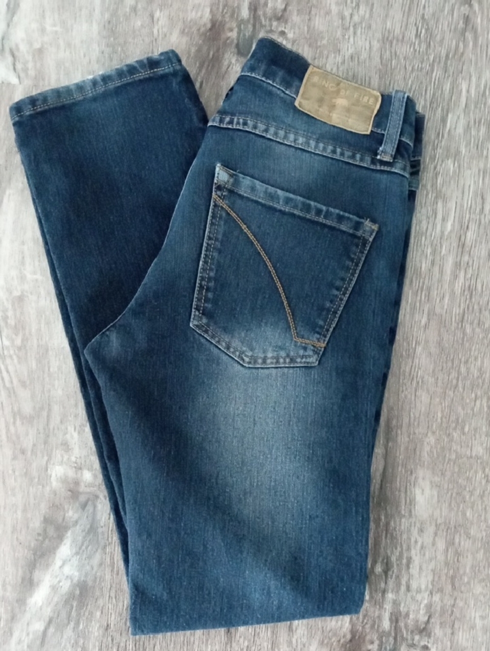 Ring of Fire Men's Dark Blue Straight Jeans